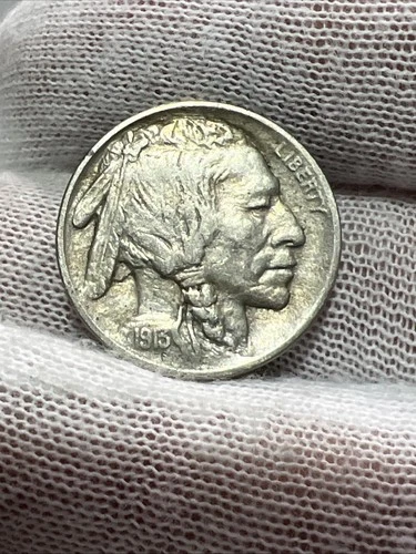 1913 Type 1 High Grade Full Horn Buffalo Nickel -  Better Date US Coin!
