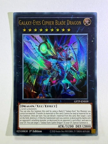 Galaxy-Eyes Cipher Blade Dragon GFTP-EN059 Ultra Rare 1st Edition YuGiOh Card NM