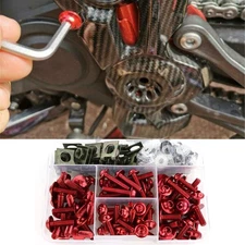 Red Screws Fairing Complete Bolts Kit Body Shell Hardware Motorcycle Universal