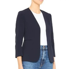 Navy Lindraya Admiral Crepe Blazer Theory