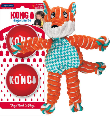 Floppy Knots & Signature Balls (2 Pack) - Knotted Dog Toy Entices Play & Satisfi
