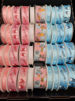 "136 M (40 Rollen) Schleifenband Da Vinci Artfleur Geschenkband \"Baby\" Dekoband"