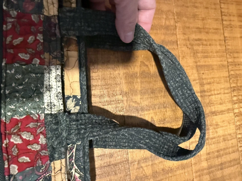 Wonens Donna Sharp Patchwork Quilted Fabric Tote Bag Shoulder Purse Multicolor - Imagem 4 de 4