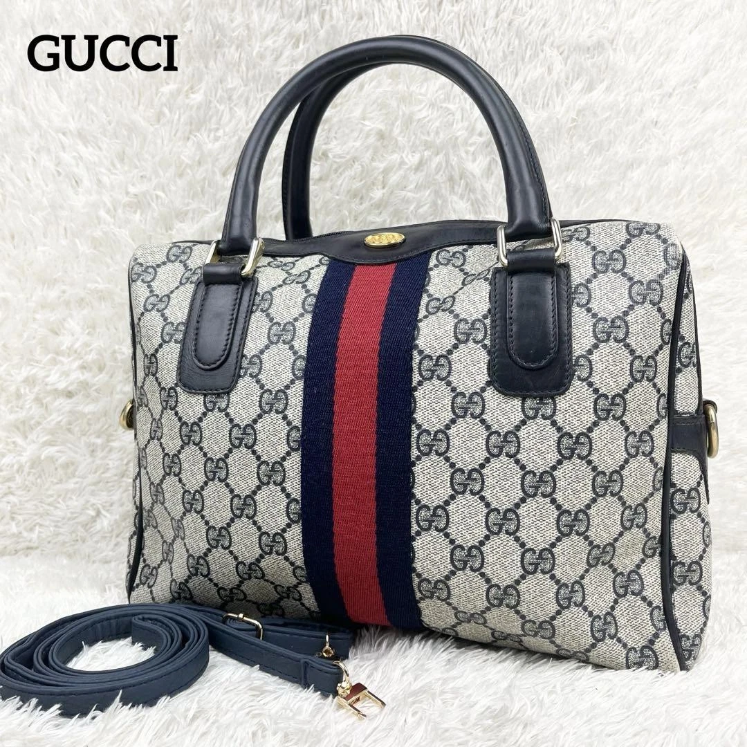 Sac fourre tout Gucci Sherry Line GG Supreme Boston 2 voies d'occasion