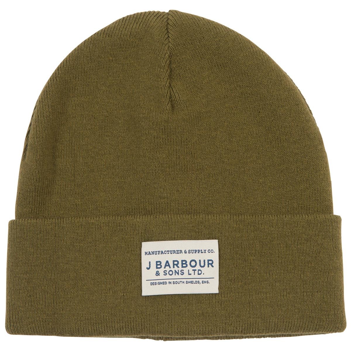 Barbour Nautical Cuffed Beanie in Green One Size  