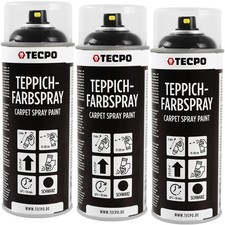 3x TECPO FARBSPRAY TEPPICH-SPRAY 400 ml SCHWA...