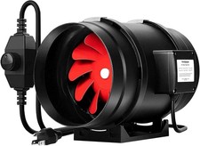 VIVOSUN 8" Inline Duct Fan Variable Speed Controller HVAC Exhaust Blower Kit