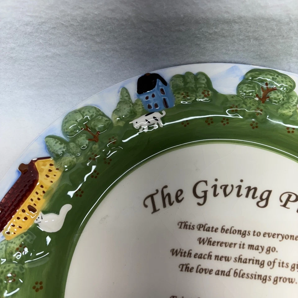The Giving Plate Cerámica Decorativo Coleccionable Granja Escena de Campo Foto 4 de 4