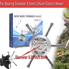 6 in'' Steel Wire Wheel Brush Grass Trimmer Head Weed Indestructible Garden Farm