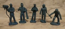 5 Vntg MARX 54mm Cape Canaveral US Army Airforce Metallic Blue Color Figures