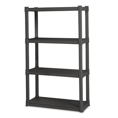 Sterilite Shelf Cabinet Plastic Storage Shelving Unit Home Office Organization