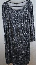 Talbots Dress Womens 2X Faux Wrap Rayon Floral Cottagecore Roses Ruched Career