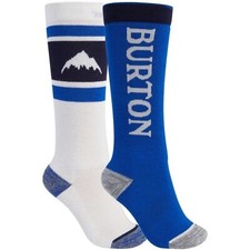 Burton Youth Weekend Midweight Socks   2 Pack White and Blue Size S/M NWT