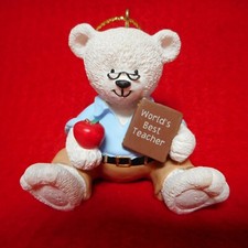 NEW MALE TEACHER Teddy Bear Christmas Ornament