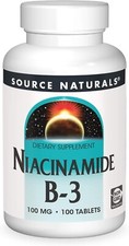 Source Naturals Niacinamide B-3, 100 mg Dietary Supplement - 100 Tablets