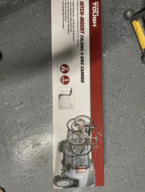 hyper tough hitch mount folding 4 bike carrier