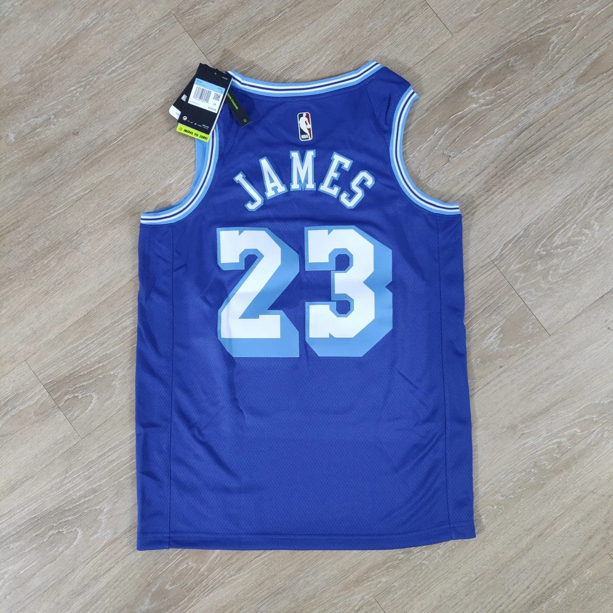 Nike LA Lakers Lebron James Hardwood Classics Swingman Jersey Blue