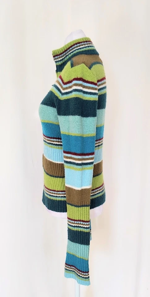 Cárdigan suéter tejido a rayas Next Era Juniors talla grande cremallera completa Foto 2 de 4