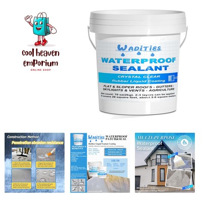 Waterproof Sealant Clear 2L70 oz, Wall Bathroom Roof Water-Based Waterproof C...