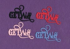 GET WELL die cuts scrapbook cards