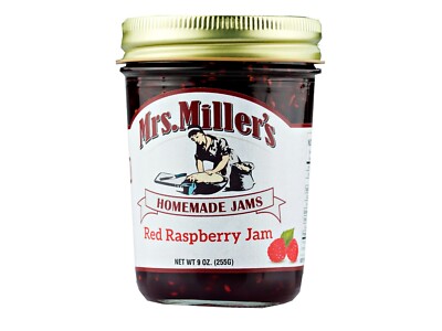 Mrs. Miller's Red Raspberry Jam (3) 9 oz Jars Free Shipping