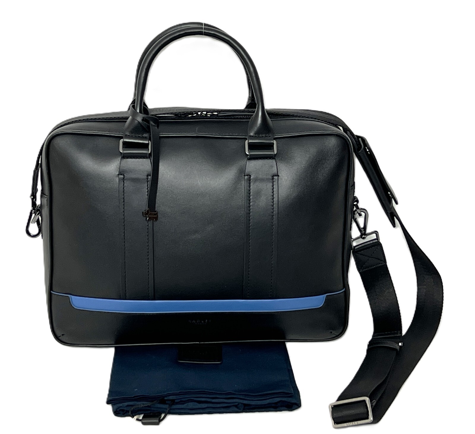 Radley Laptop Bag Cannon Street Black Leather Men's or Women's Unisex RRP 249