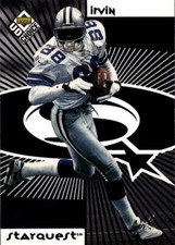 1998 UD Choice Michael Irvin / Kevin Dyson #SR10 StarQuest/RookQuest Green 8K