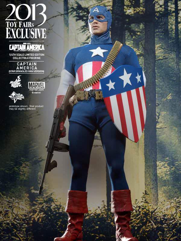 HOT TOYS MMS205 CAPTAIN AMERICA FIRST AVENGER STAR SPANGLED