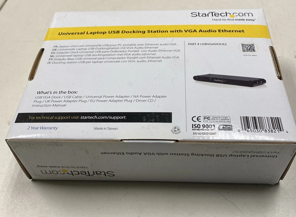 StarTech.com USBVGADOCK2 Universal Laptop USB Docking Station with VGA Audio - Image 3 of 3