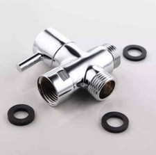 1/2" T-Adapter 3-Way Diverter Valve for Shower Head Bath Tap Switch Outlet Brass