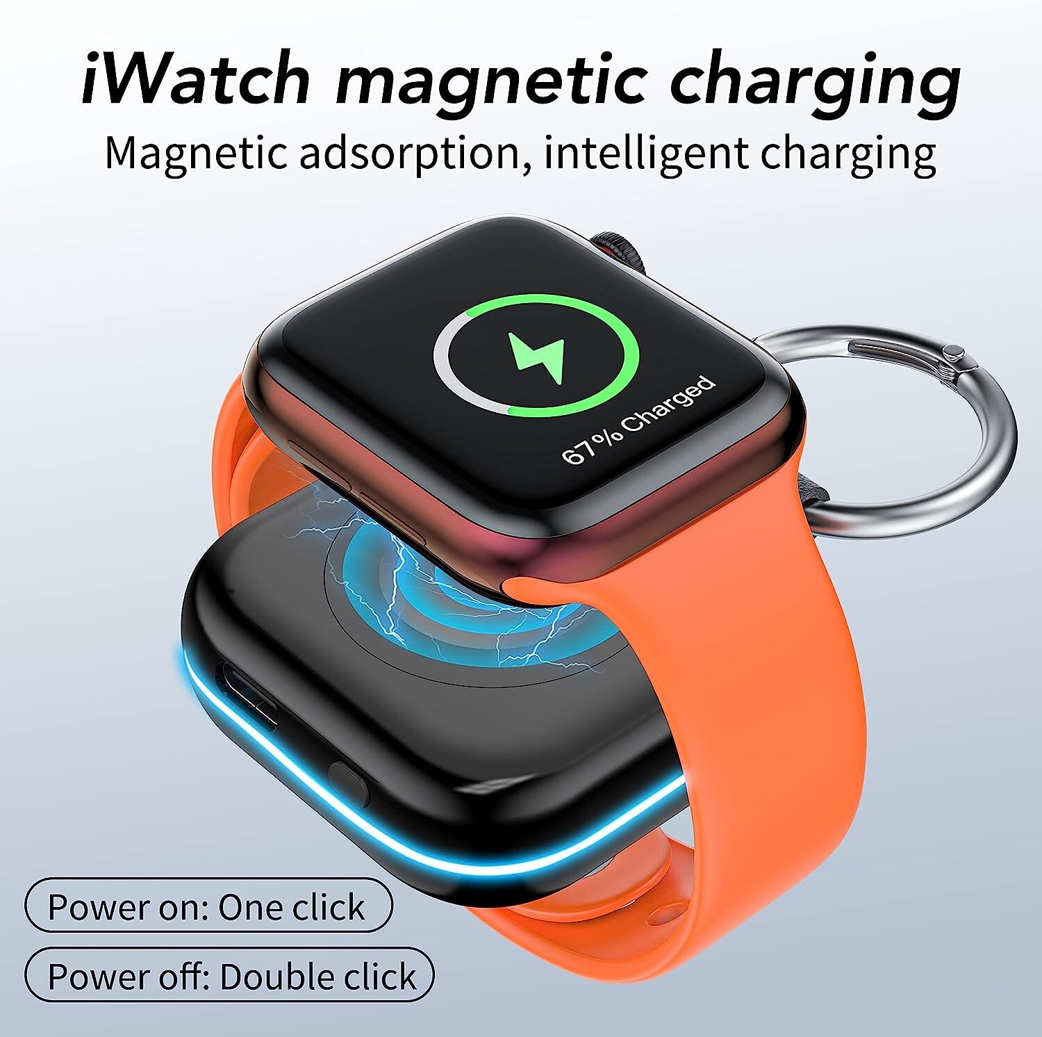 Portable Charger for Apple Watch,Wireless Magnetic iWatch Charger 1200mAh-image