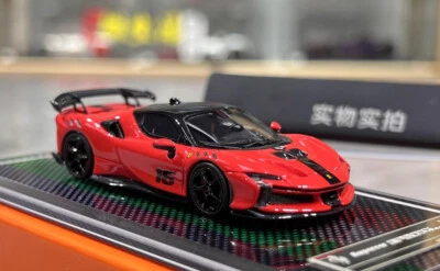 U2 model 1/64 フェラーリ SF90XX マットブラック U2 1:64 Red #16 SF90XX Stradale Racing Sports Model Diecast Resin