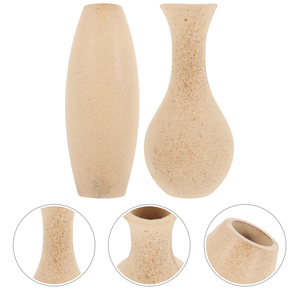 Unfinished Wood Vase Set Handmade DIY Flower Container eBay