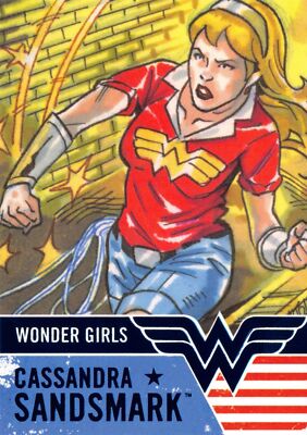 DC Comics Bombshells III 3 WONDER GIRLS Insert Card WG2 / CASSANDRA & SANDSMARK
