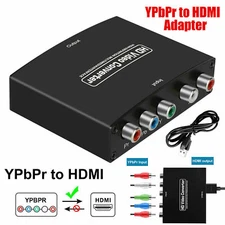 1080P YPbPr Component to HDMI Converter Stereo Audio Video L/R 5RCA RGB Adapter