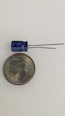 2 Pcs Nichicon 100uF Capacitor 50V 85C Electrolytic Radial Leads  