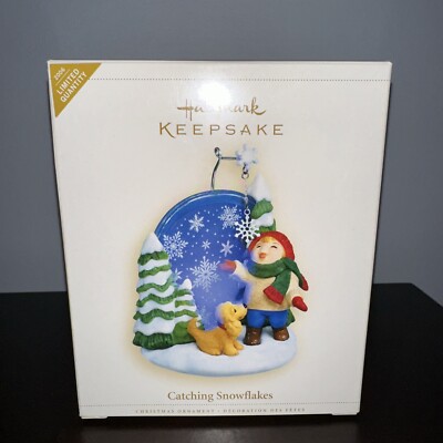 Hallmark Keepsake Ornament Catching Snowflakes 2006 Limited Quantity VGUC