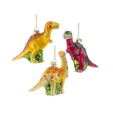 Kurt Adler Noble Gems Dinosaur Glass Christma...