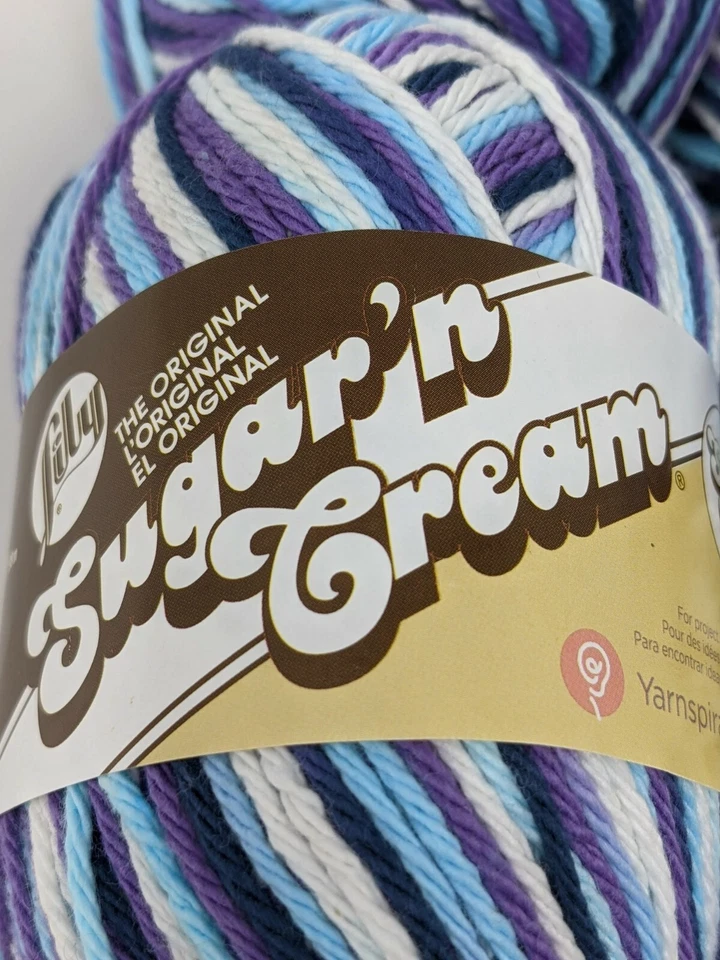 Lily Sugar & Cream Yarn Moondance 102019 Cotton Ombre Lot of 4 Skeins - Image 4 of 4