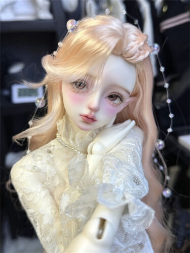 BJD Doll 1/3 1/4 Styled Wig Only Mermaid Wig for SD MSD Red/Pink/Golden/Blue - Picture 8 of 10
