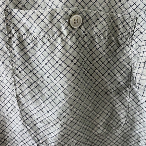 Chereskin Button Down Shirt Mens M 100% Silk Short Sleeve Green Argyle Print - Picture 16 of 16