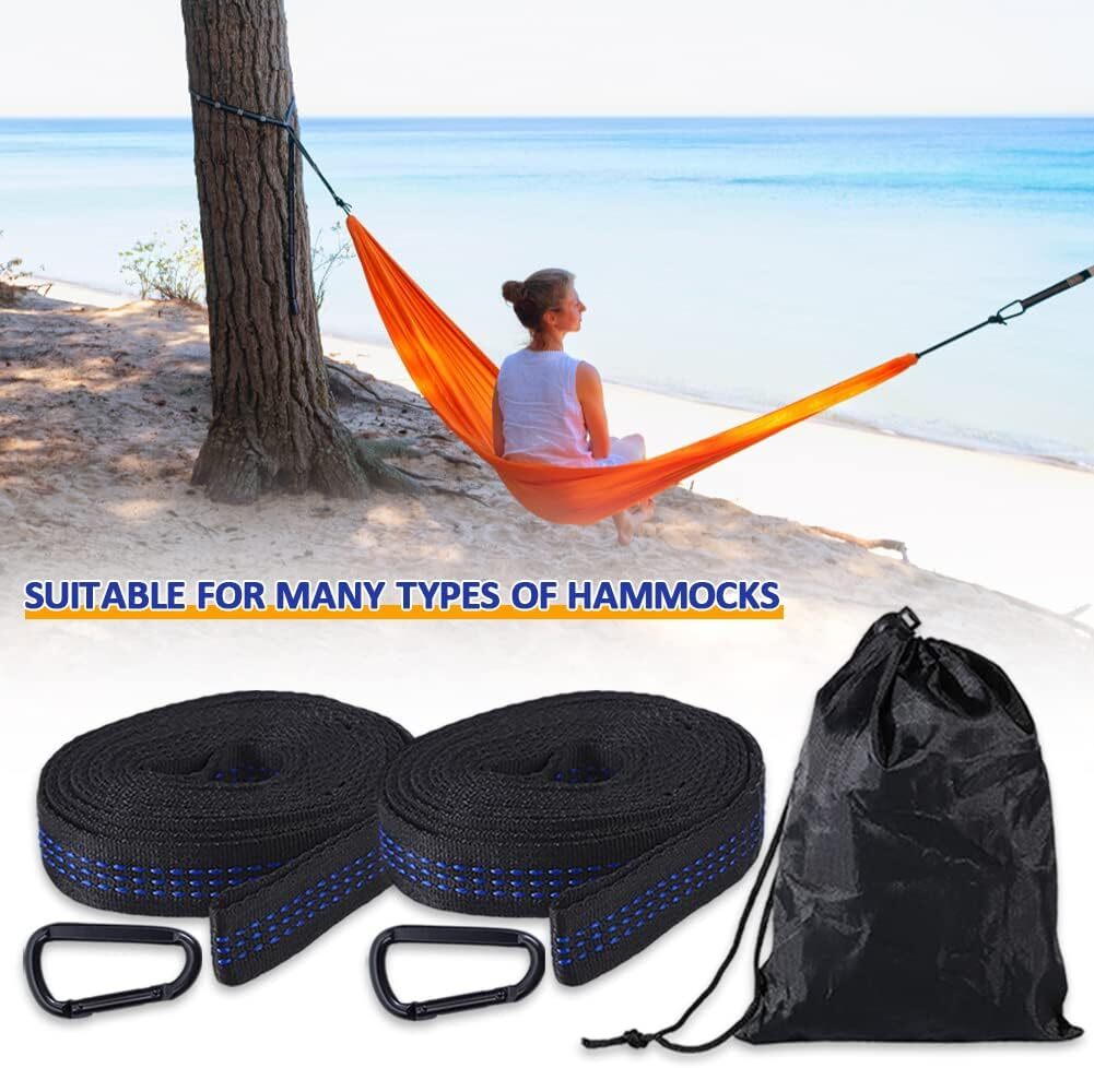 2 Stück Hängematten Aufhängung 2m - Baumgurte Bis 500kg Für Camping & Outdoor