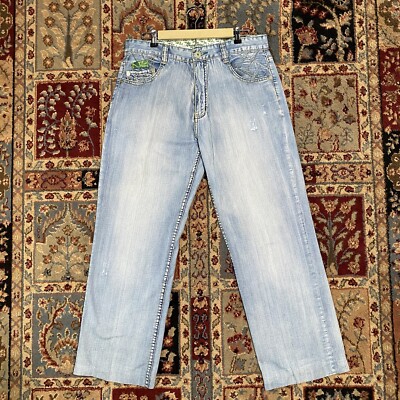 USA古着 PEPE JEANS BAGGY ワイド B系 Y2K デニムパンツ Vtg Pepe Jeans London Baggy Hip Hop Skater Y2K Embroidered