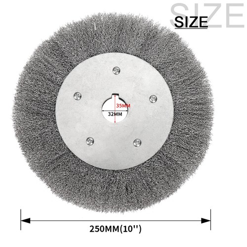 Spazzola Ruota Filo 75~300mm Alta Qualità Acciaio Inox 0,3mm per Rettifica Metallo - Foto 10 di 11