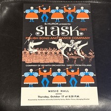 Vintage Playbill Flyer S Hurok 1976 Slask Polish Dance Troupe Music Hall
