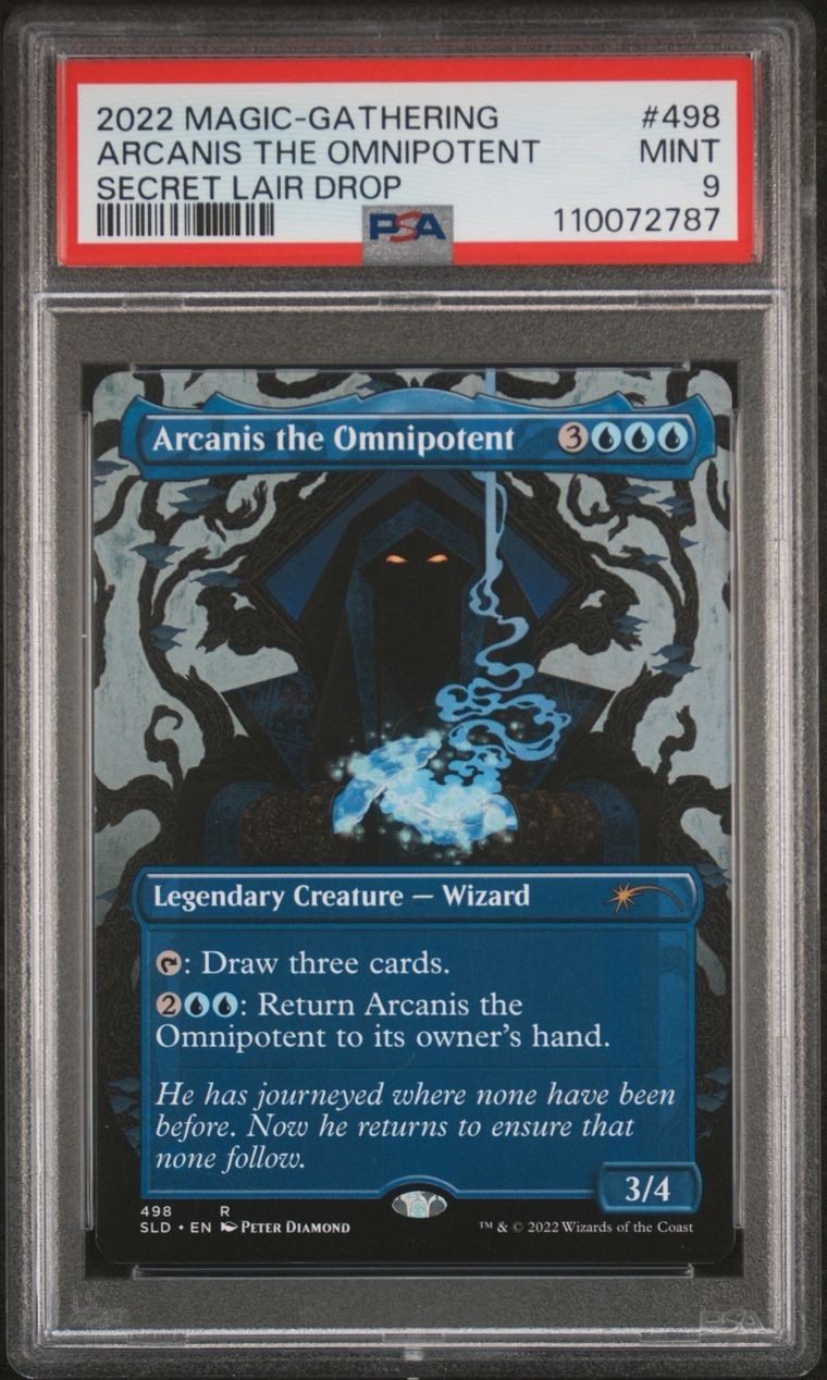 Arcanis the Omnipotent Secret Lair Drop Foil PSA 9 MTG #498