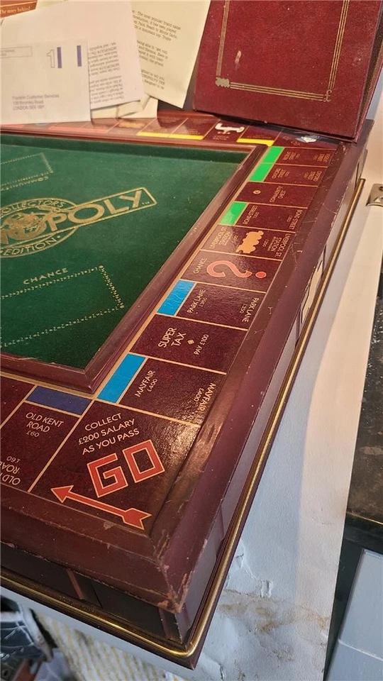 1991 Monopoly The Collectors Edition Board & Paperwork for Restoration - Image 3 of 4
