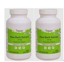 2 PACK - Vitacost Pine Bark Extract 100 mg - 200 ct. each  EXP. : 7/26