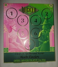 Wicked Bath Fizzies Bombs 7 Days of Spellbound Scents Glinda Elphaba NEW SEALED