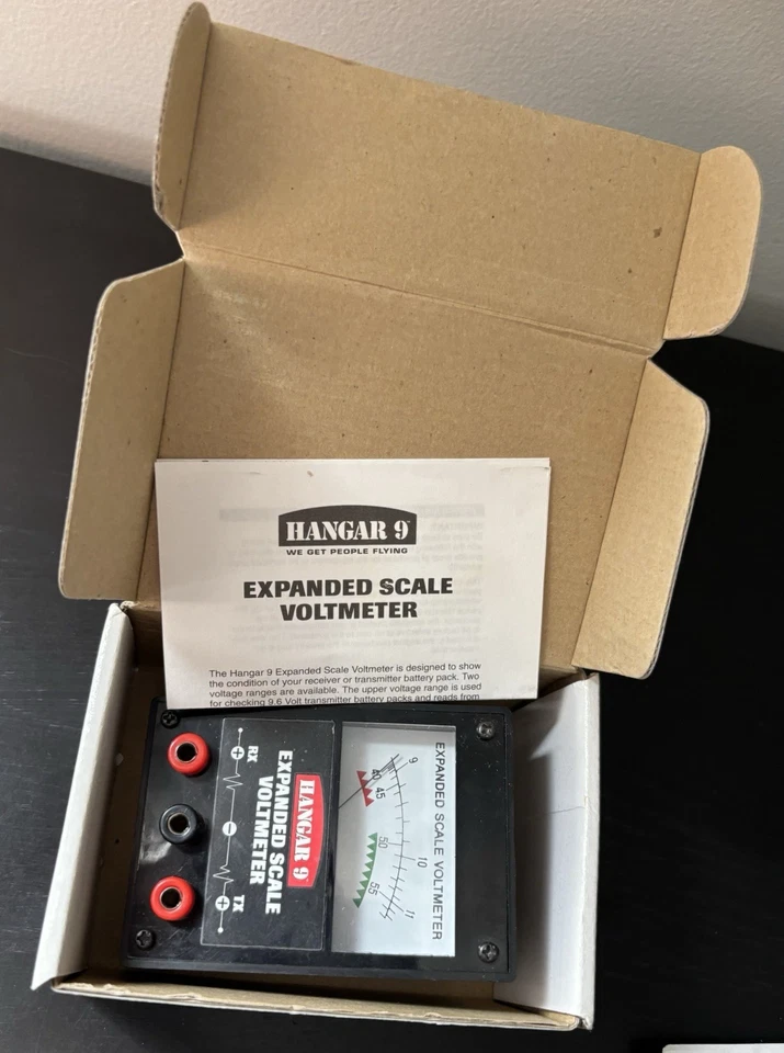 New Hangar 9 Expanded Scale RC Remote Control Airplane Battery Voltmeter HAN105. - Image 3 of 3
